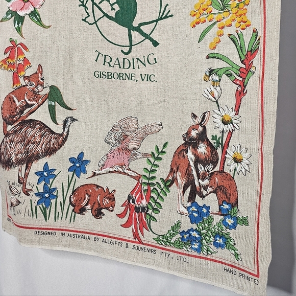 Hand-painted Linen Vintage Tapestry - Picture 3 of 3